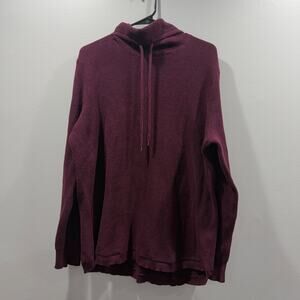 LAUREN RALPH LAUREN Women Purple Cowl Neck Pullover Sweater Top Size 2X EUC